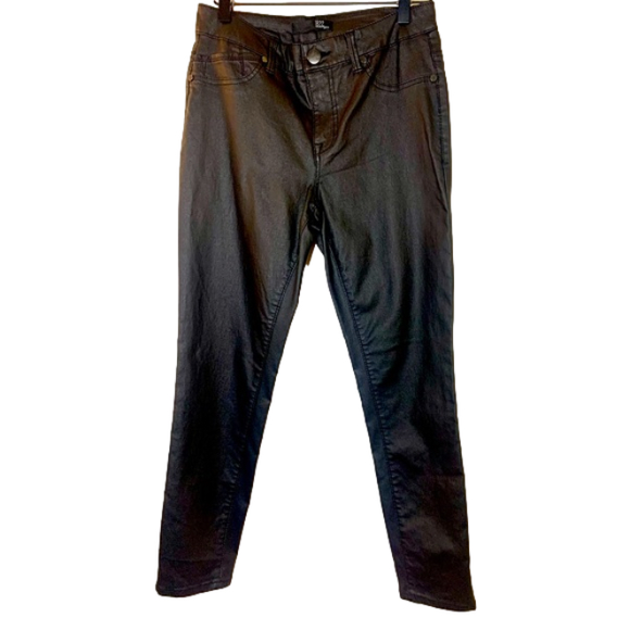 1822 Denim Pants - 1822 Women’s Faux Leather Black Pants Smooth Size 10